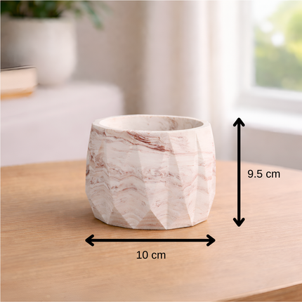 Marble Facet Beton Saksı