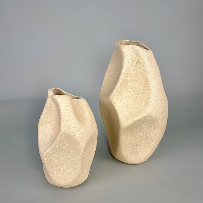 Kora Seramik Vazo Set | Bej