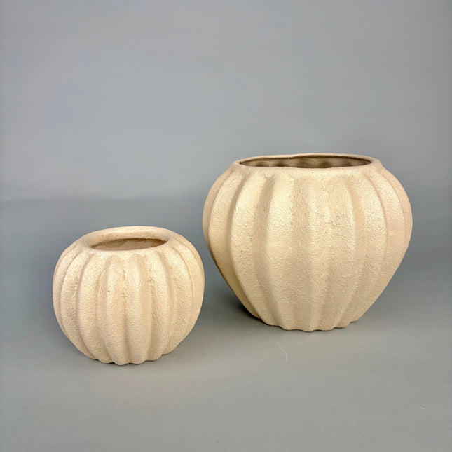 Nara Seramik Vazo Set | Bej