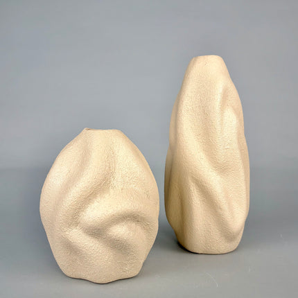 Sora Seramik Vazo Set | Bej