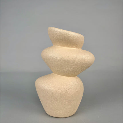 Vena Seramik Vazo | Bej