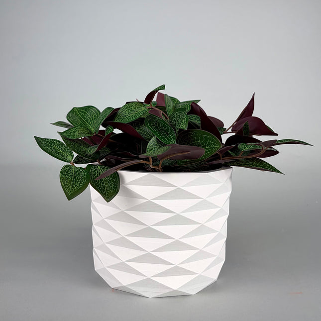 Terra Facet Beton Saksı l Beyaz