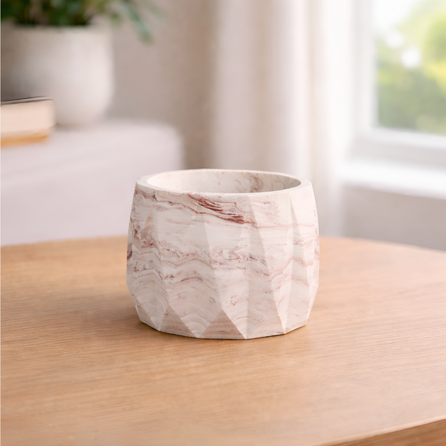 Marble Facet Beton Saksı