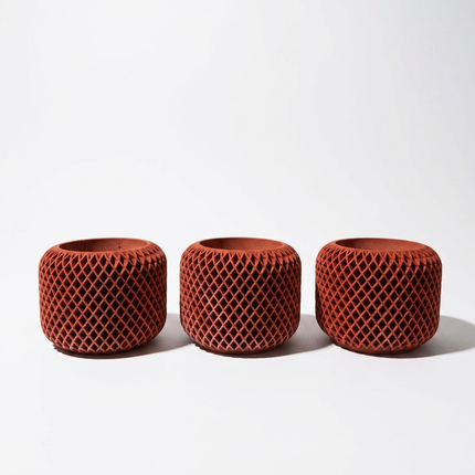 Beton Saksı – Facet Grid 3'lü