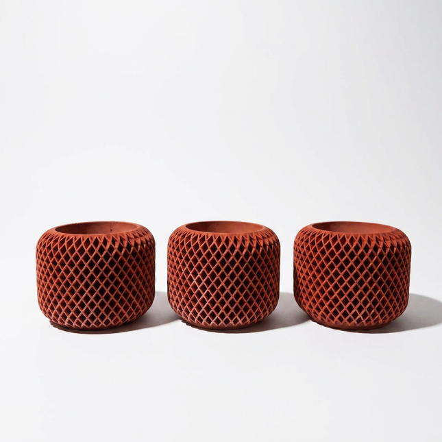 Beton Saksı – Facet Grid 3'lü