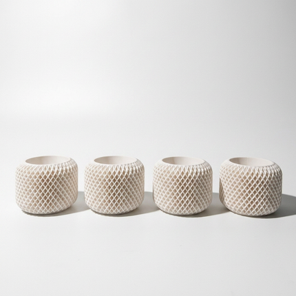 Beton Saksı – Facet Grid 4'lü