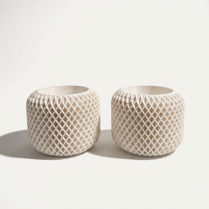 Beton Saksı – Facet Grid 2'li