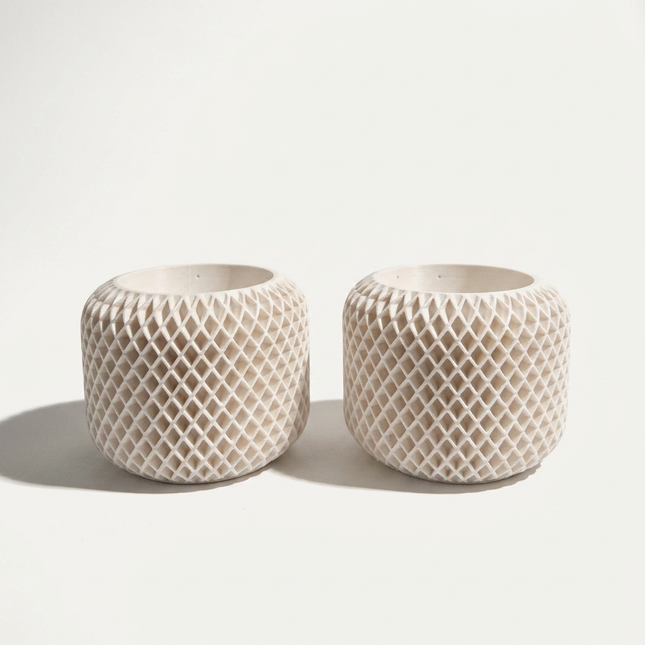 Beton Saksı – Facet Grid 2'li