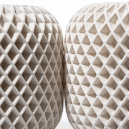 Beton Saksı – Facet Grid 2'li