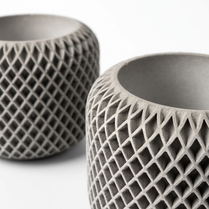 Beton Saksı – Facet Grid 2'li