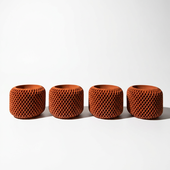 Beton Saksı – Facet Grid 4'lü